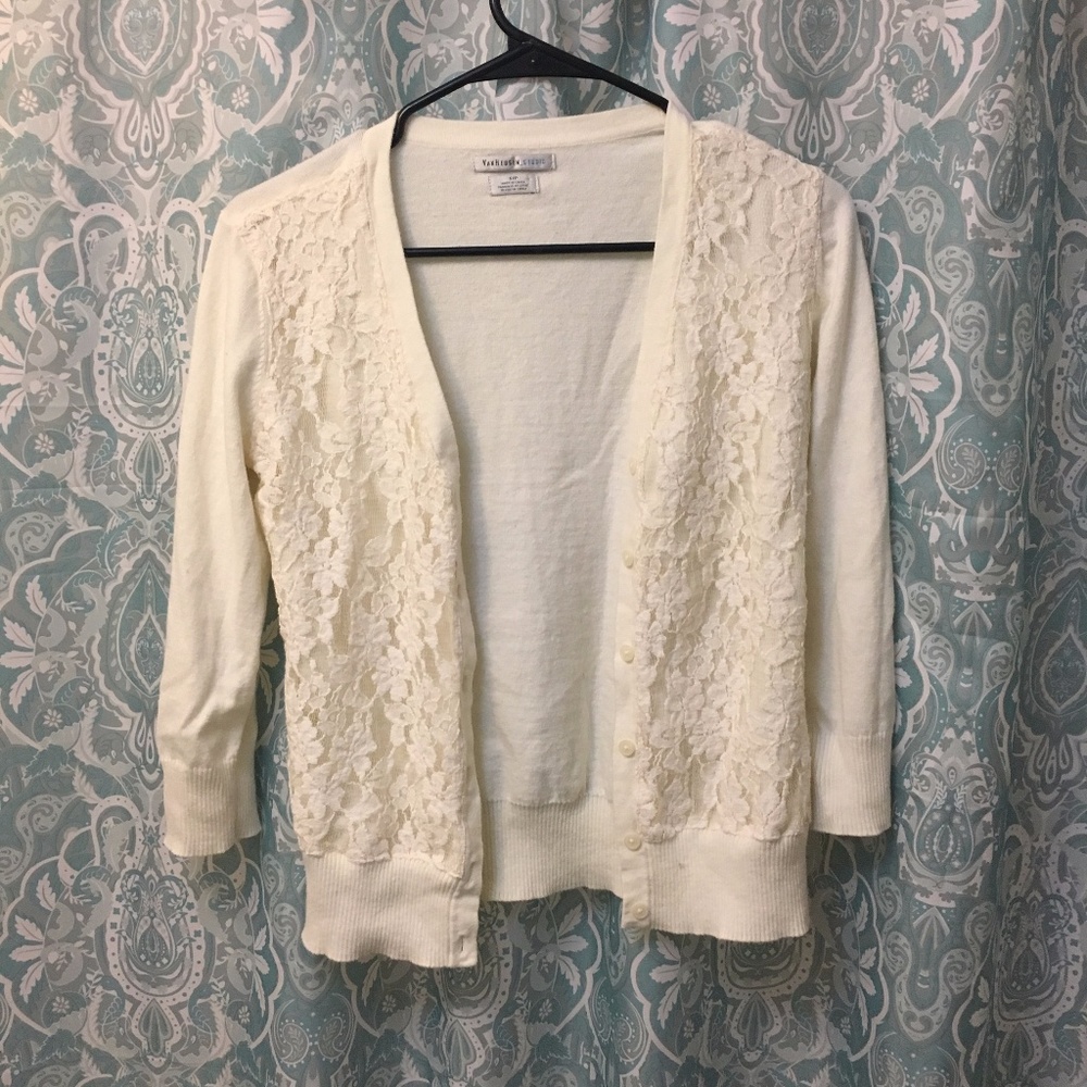 Creme 3/4 sleeve cardigan